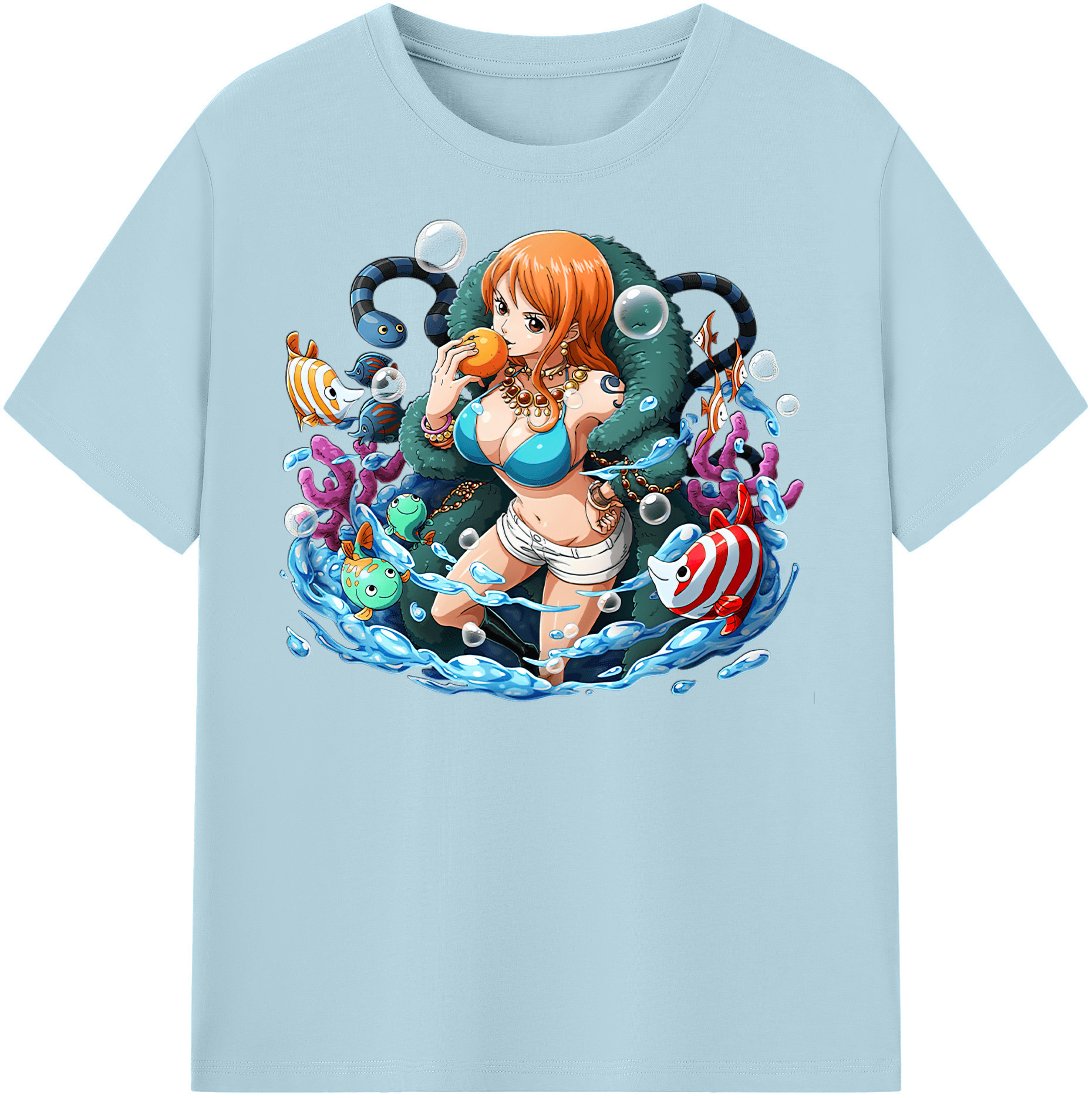 ワンピース ナミ ONE PIECE Nami 綿100％半袖Tシャツ（フロントプリント）